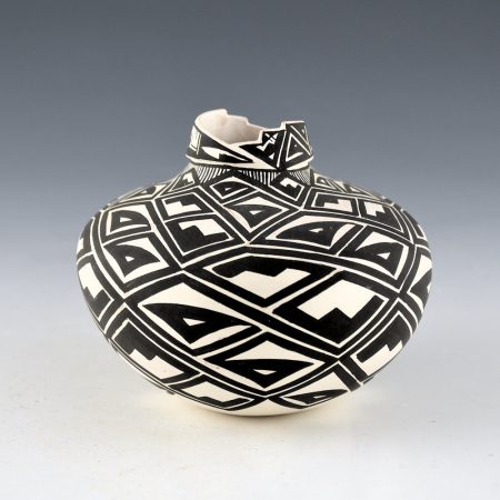 Alternative view of Rustin, Shawna Garcia & Patrick - Jar with Cloud Designs and Sculpted Rim (1990s)