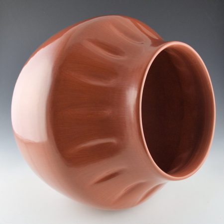 Alternative view of Komalestewa, Alton - 10" Tall Brown Jar with 16 Impressed Gourd Indentions