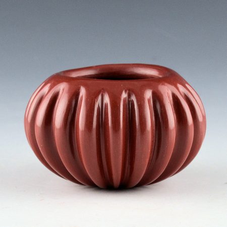 Komalestewa, Alton - Small Red 21 Rib Melon Bowl
