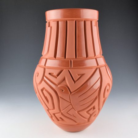Begay, Daniel - "Grandfather's Message" 11" Tall Water Jar with Hummingbirds