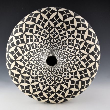 Alternative view of Torivio, Dorothy - 9.5" Wide Long Neck Jar with Interlocking Butterflies (1995)