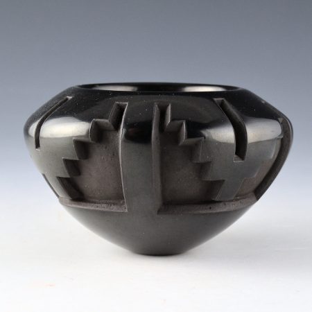 Garcia, Effie - Bowl with Deep Carved Rain and Cloud Designs