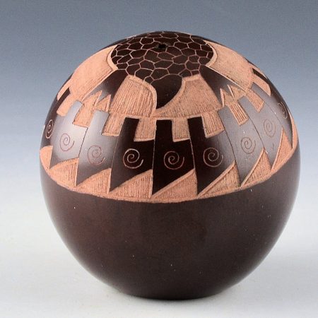 Alternative view of Naranjo, Elija - Seedpot with Turtle and Feather Design (2000)