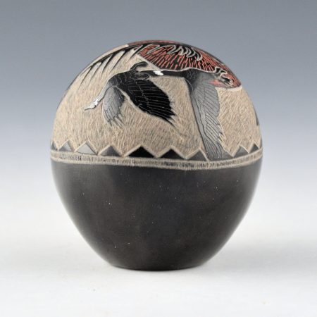 Alternative view of Garcia, Gloria "Golden Rod" - Seedpot with Elk, Geese, and Sun