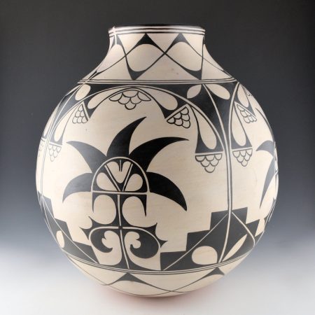 Holt, Lisa & Harlan Reano - 14" Tall Storage Jar with Cochiti Cloud Designs (2005)
