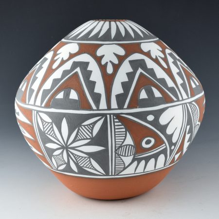 Alternative view of Small, Mary - Polychrome Jar with Cloud and Flower Designs (1991)