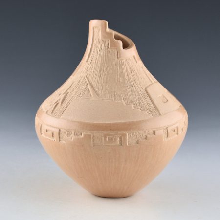 Youvella, Nolan - Jar with Kiva Step Rim and Kiva and Corn Plant Designs (1998)