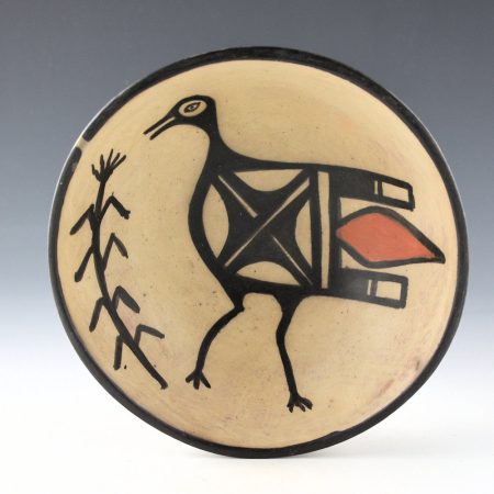 Pacheco, Paulita - Open Bowl with Pueblo Bird and Corn Plant (1994)