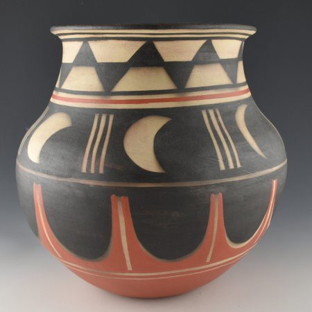 Alternative view of Tenorio, Robert  - 10" Tall "Solar Eclipse" Water Jar with Original Drawing (1991)