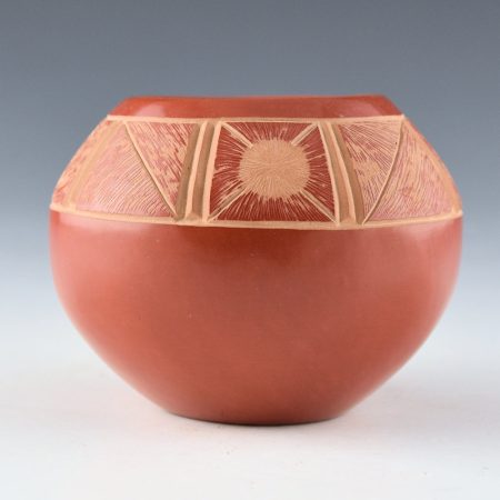 Alternative view of Harvier, Andrew & Judy (Nana Kaa) -Red "Four Seasons" Carved and Incised Bowl (1996)