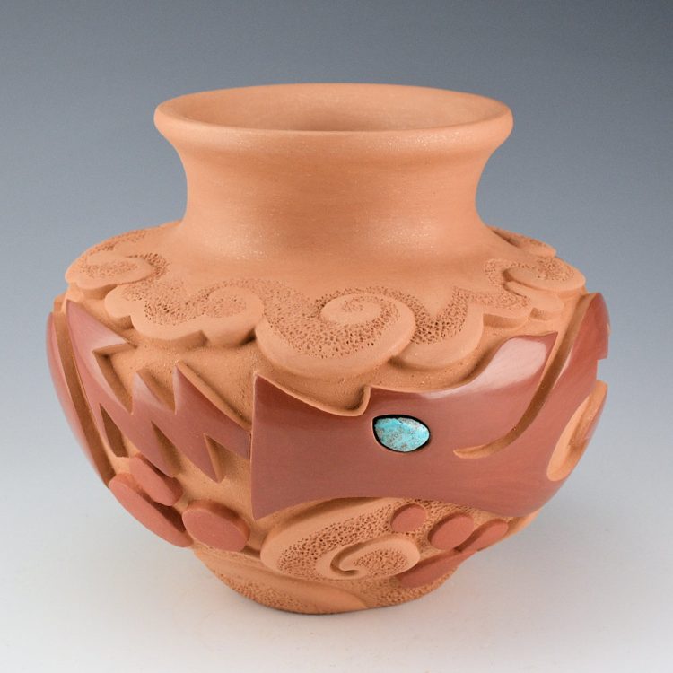 Borts-Medlock, Autumn - "Avanyu in the Clouds" Water Jar
