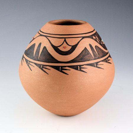 Alternative view of Gonzales, Barbara - Polychrome Jar with Avanyu, Turquoise and Coral