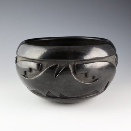 Alternative view of Naranjo, Christina & Mary Cain - Large Bowl with Carved Avanyu (1970's)