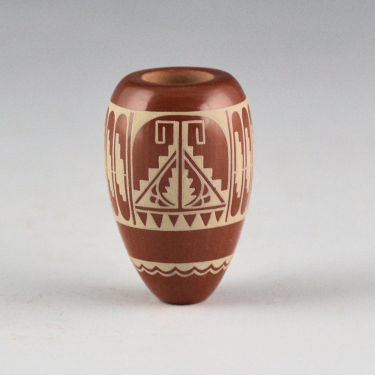 Curran, Dolores - Mini Painted Jar with Feathers and Moth