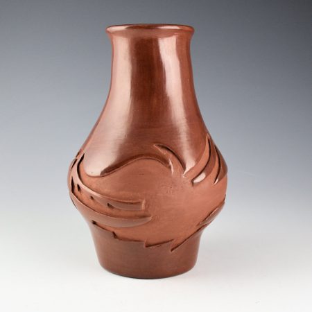 Naranjo, Dominguita Sisneros - 7" Tall Jar with Carved Band (1970s)