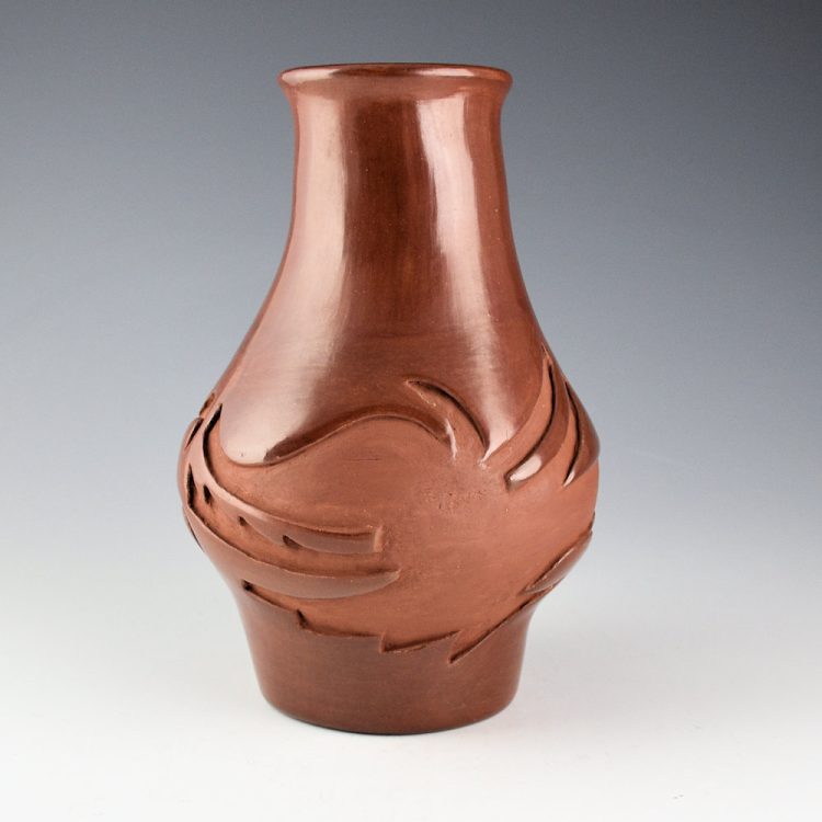 Naranjo, Dominguita Sisneros - 7" Tall Jar with Carved Band (1970s)