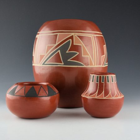 Alternative view of Tapia, Ramona, Glenda Naranjo, and Unsigned - Three Polychrome Vessels (1950-70)