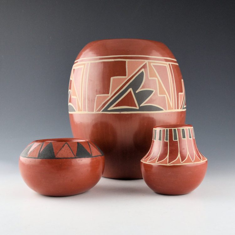 Tapia, Ramona, Glenda Naranjo, and Unsigned - Three Polychrome Vessels (1950-70)