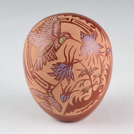 Medicine Flower, Grace - Multi-Color Seedpot with Hummingbirds and Flowers (1985)