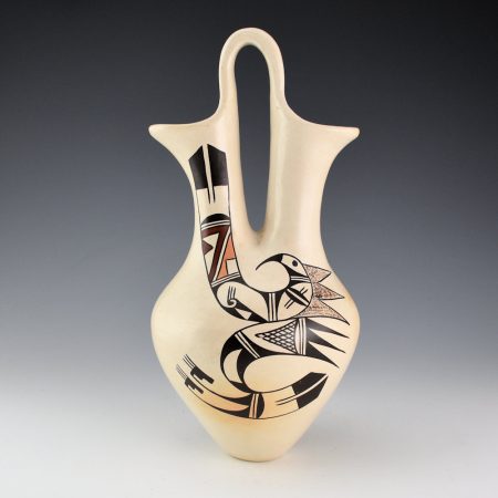 Alternative view of Naha, Helen "Featherwoman" - 11" Tall Wedding Vase with Hopi Birds (1980s)