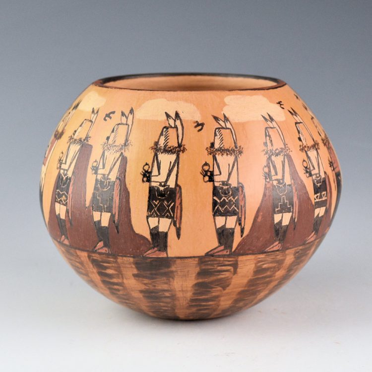 Sahmie, Ida - "Day and Night Chant" Bowl with 16 Figures (2025)