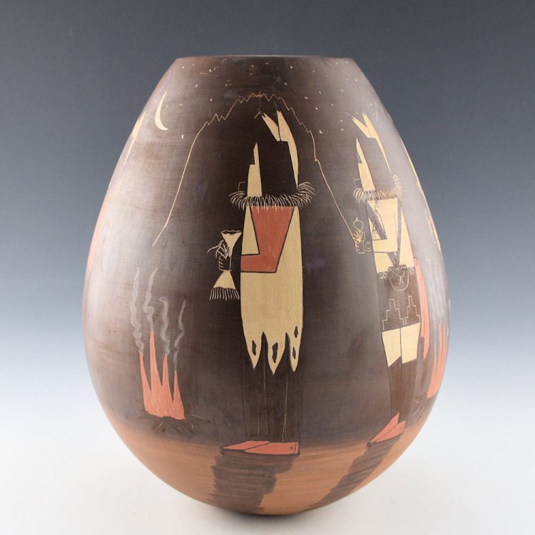 Sahmie, Ida - Large "Night Chant" Jar with 8 Figures (1995)