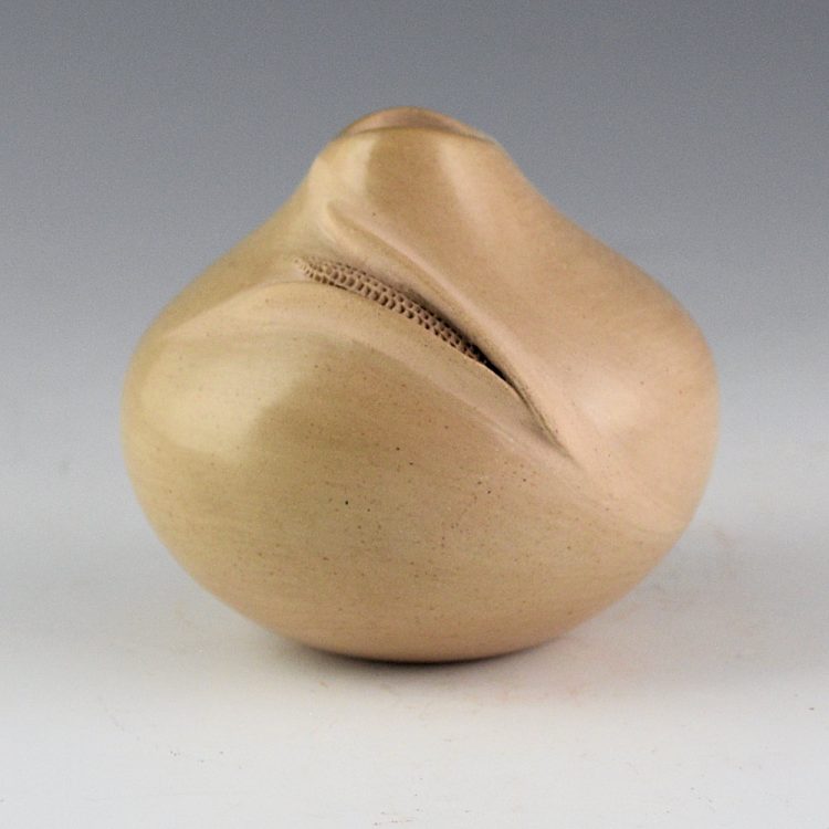 Nampeyo, Iris - Asymmetric Rim Jar with Corn and Fire Clouds (1990's)