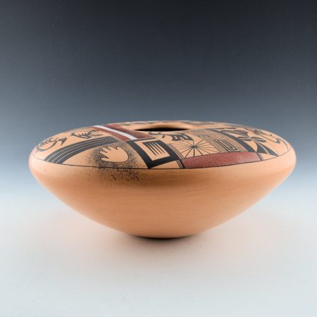 Koopee, Jacob - Wide Bowl with Birds and Rainbows (1990s)