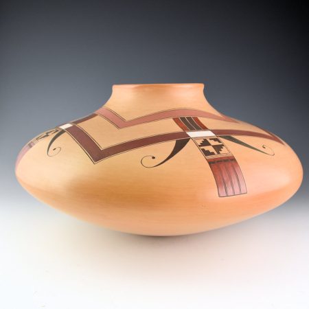 Vintage Zuni Frog Tadpole Design Polychrome Effigy Pottery