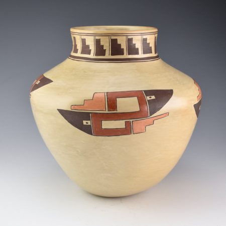 Sahme, Jean - Four Color Water Jar with Cloud Faces (1990s)