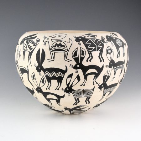 Aragon, John - Bowl with Mimbres Rabbits (1992)