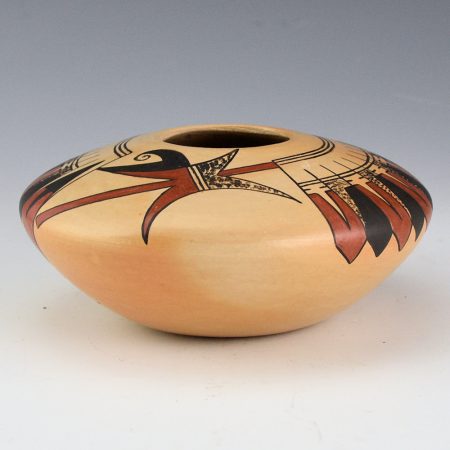 Abeita, Karen - Wide Bowl with Hummingbird Tail Designs
