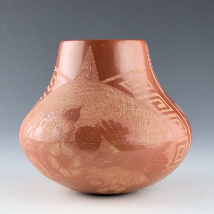 Naranjo, Marian Rose & Ernest - Jar with Hummingbirds and Flowers (1970s)