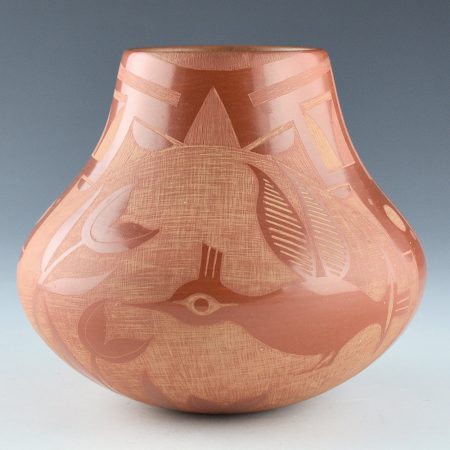 Alternative view of Naranjo, Marian Rose & Ernest - Jar with Hummingbirds and Flowers (1970s)