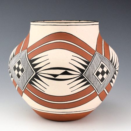 Alternative view of Cheromiah, Lee Ann - Laguna Water Jar with Double Rainbow Designs (2010)
