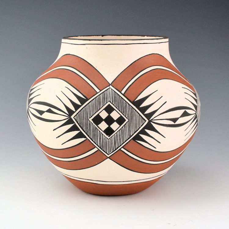 Cheromiah, Lee Ann - Laguna Water Jar with Double Rainbow Designs (2010)