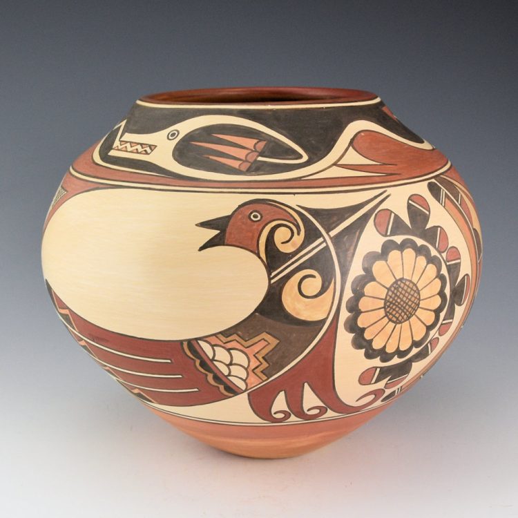 Gutierrez, Lois  - Jar with Birds, Flowers, Corn, and Avanyu (2019)