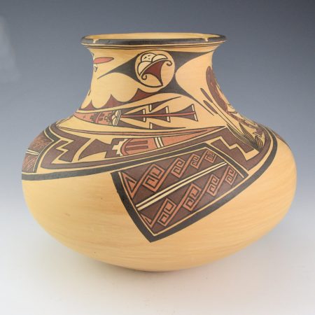 Alternative view of Gutierrez, Lois  - Polychrome Water Jar with Flute Players and Rug Designs (1980s)