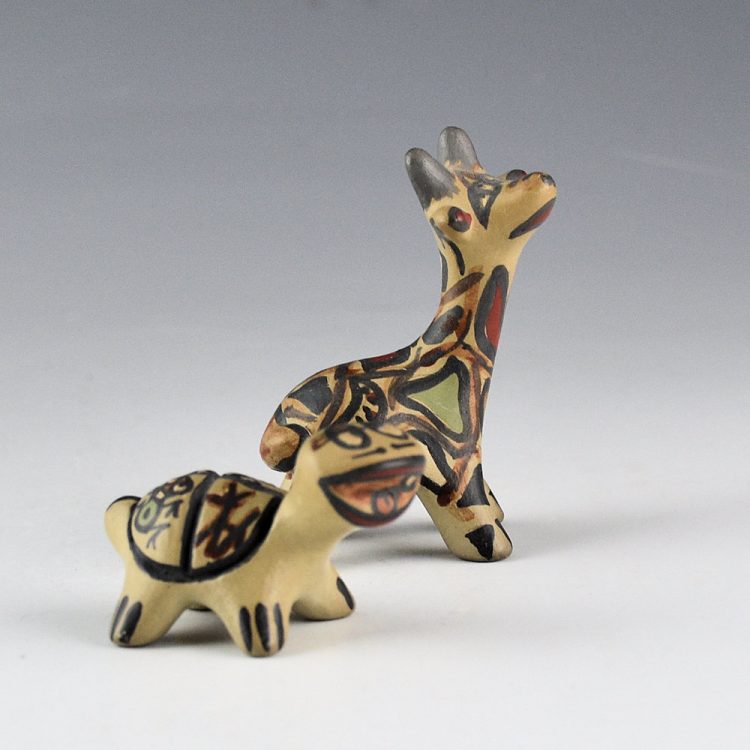 Gutierrez, Margaret - Clay Polychrome Giraffe and Turtle