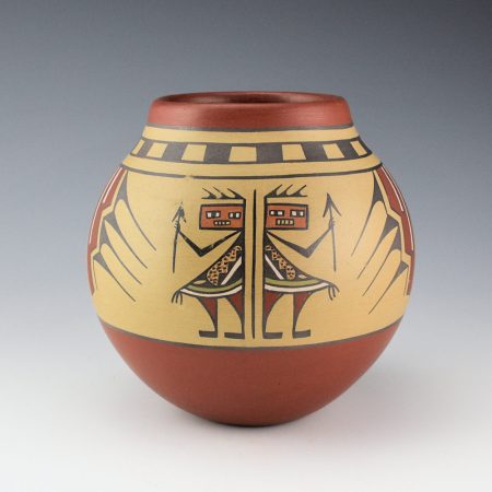 Gutierrez, Margaret & Luther - Jar with Figures and Rain Clouds (1970s)