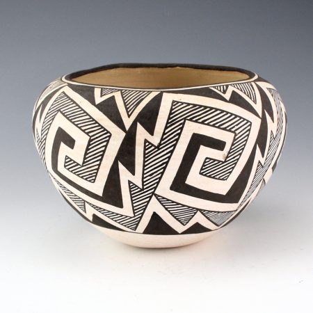 Alternative view of Chino, Marie Z. - Bowl with Tularosa Swirl and Lightning Designs (1974)