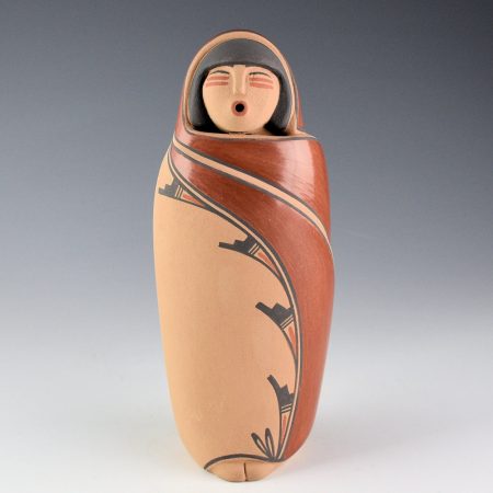 Toya, Maxine - Pueblo Singer with Polished Cloak and Polychrome Cloud Designs