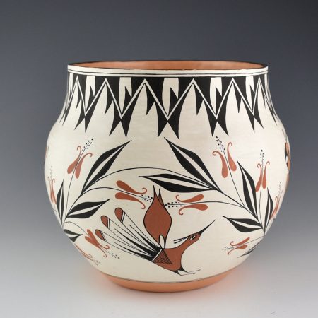 Garcia, Myron - "Parrot-Hummingbird-Buttefly" Jar (1990s)