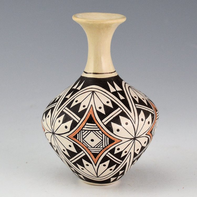 Naha, Rainy - Small Vase with Flower Designs (1990s)