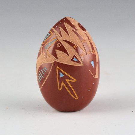 Alternative view of Tafoya, Ray  - Multi-Color Seedpot with Mimbres Fish (1986)