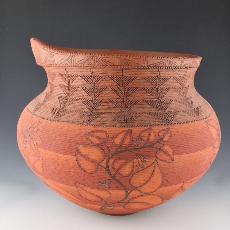 Zane Smith, Richard - "Leaves" Corrugated Jar (2007)