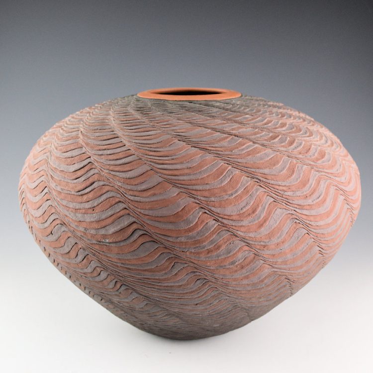 Zane Smith, Richard - Corrugated "Ribbons" Jar (1992)