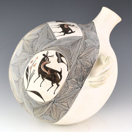 Alternative view of Chino, Rose - Fineline Stars Canteen with Four Heartline Deer (1970s)