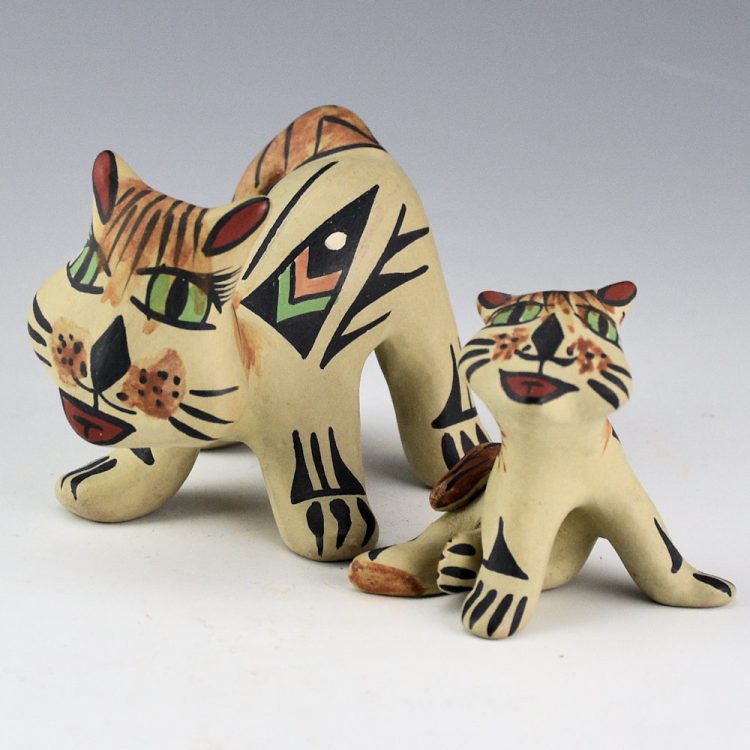 Naranjo, Stephanie - Polychrome Cat Pair