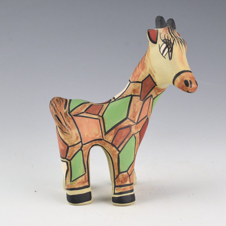 Naranjo, Stephanie - Polychrome Clay Giraffe